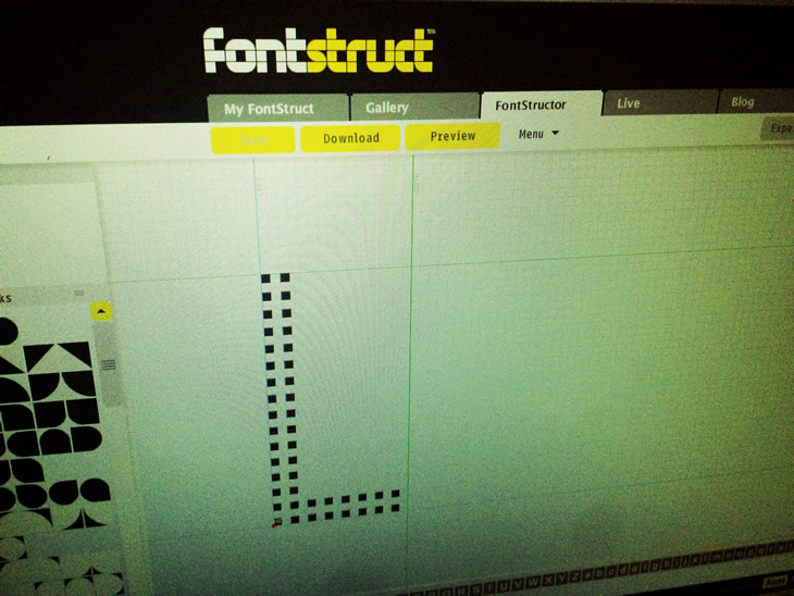 Fontstruct Font Editor Screenshot