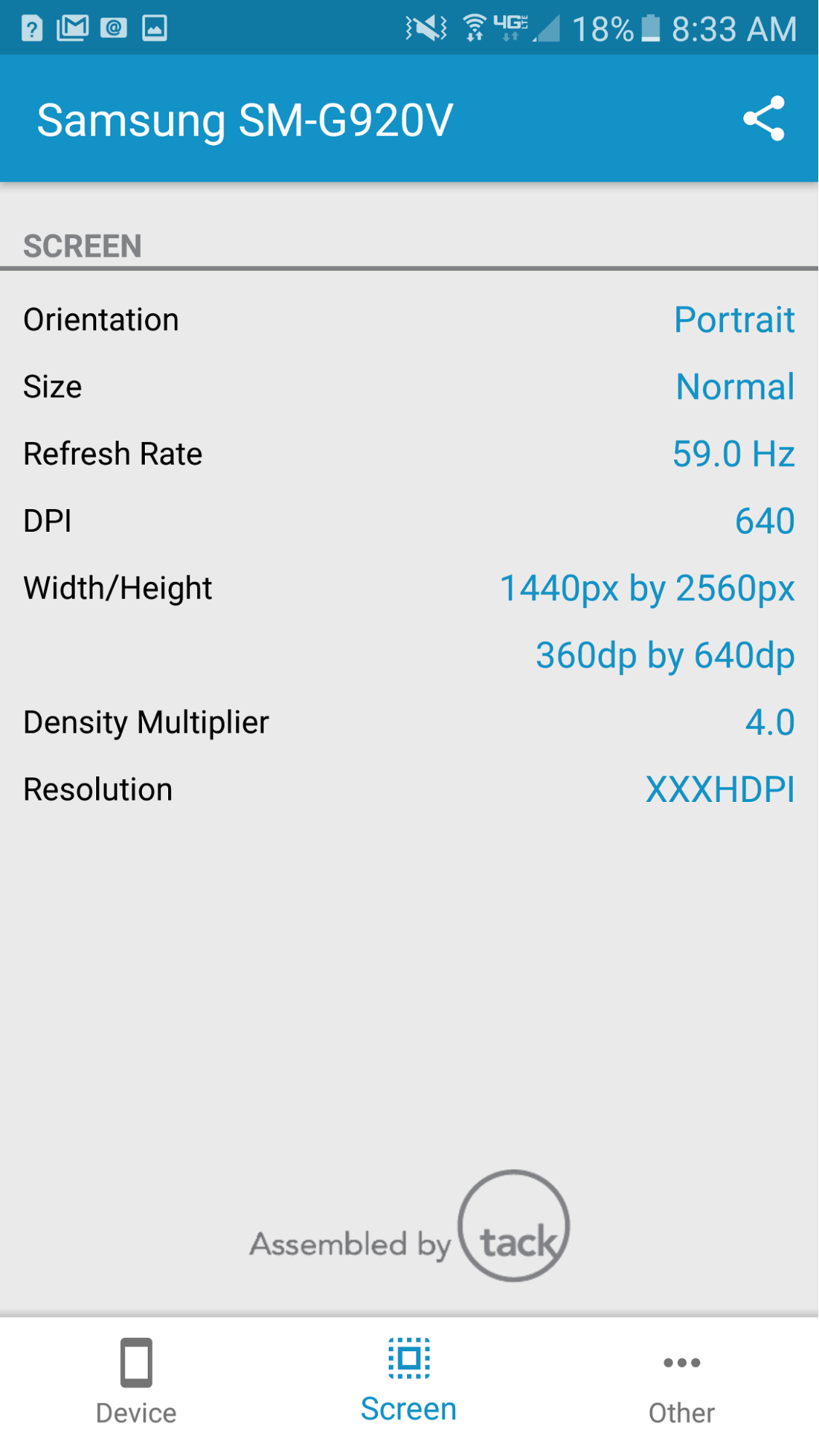 Specs App UI Screenshot 2