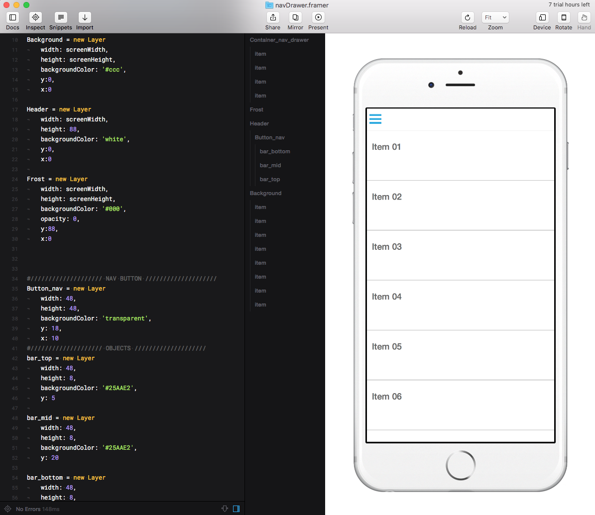 Framer Studio UI Screenshot